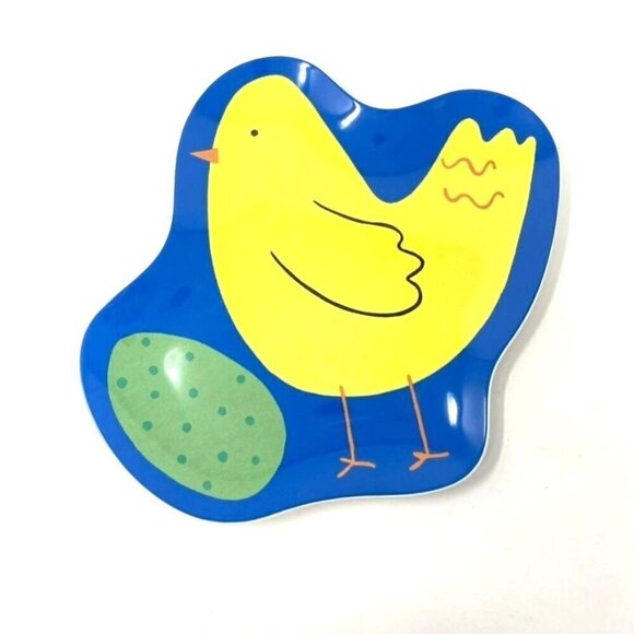 Target 9.5" Figural Chick Appetizer Plate Blue Yellow Room Essentials™ Melamine - Picture 1 of 5